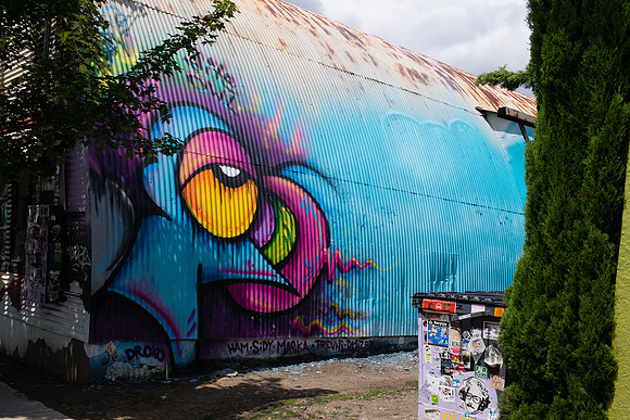 Portland Graffiti Metal Building